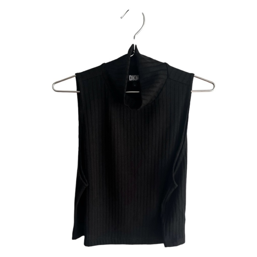DKNY | Women’s XL | Mock Neck Top | Black Ribbed | NWT